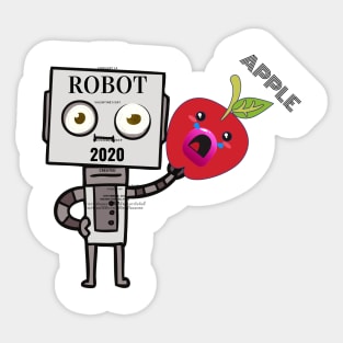 Robot Apple Sticker